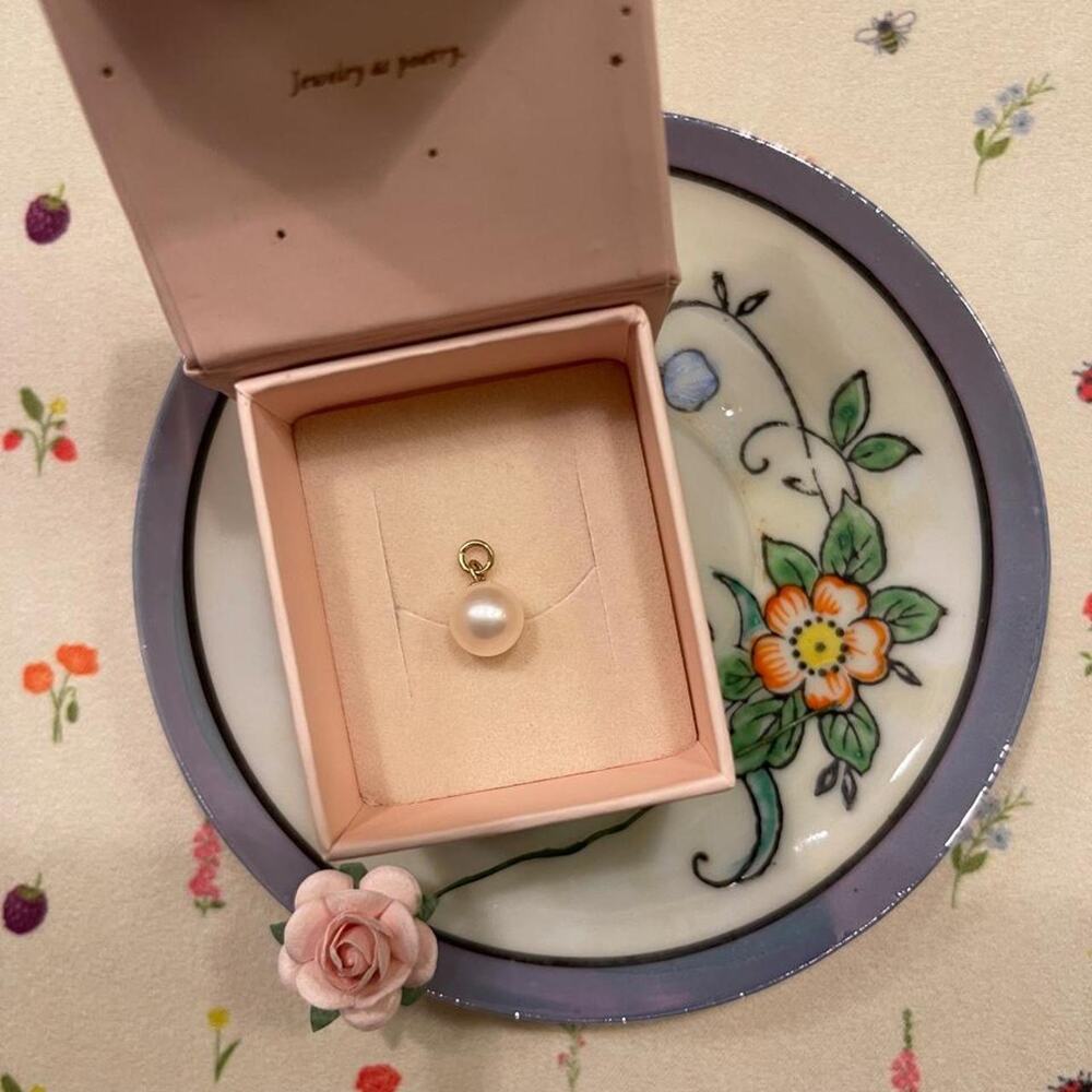 Catbird 14k Gold Pendant High Quality Pearl + Trinket Dish 🦢